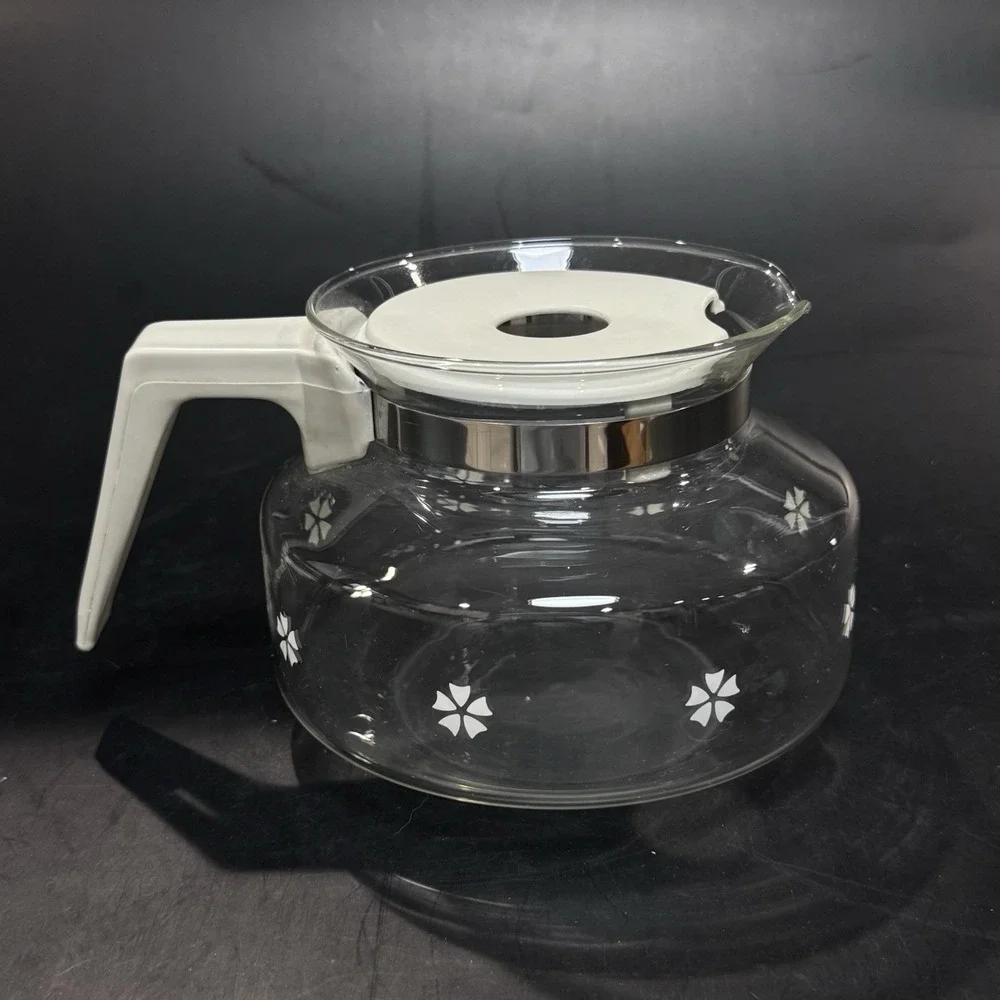Mr Coffee Glass Coffee Caraffe Gray Plastic Handle‎ w Lid 10 cups Replacement